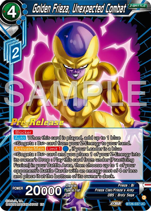 Golden Frieza, Unexpected Combat (BT26-037) [Ultimate Advent Prerelease Promos] | Mindsight Gaming