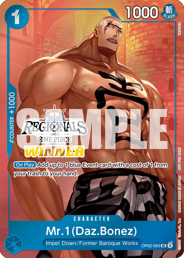 Mr.1 (Daz.Bonez) (Online Regional 2024 Vol. 3) [Winner] [One Piece Promotion Cards] | Mindsight Gaming