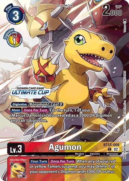 Agumon [BT13-008] (Ultimate Cup 2024) [Versus Royal Knights Booster] | Mindsight Gaming