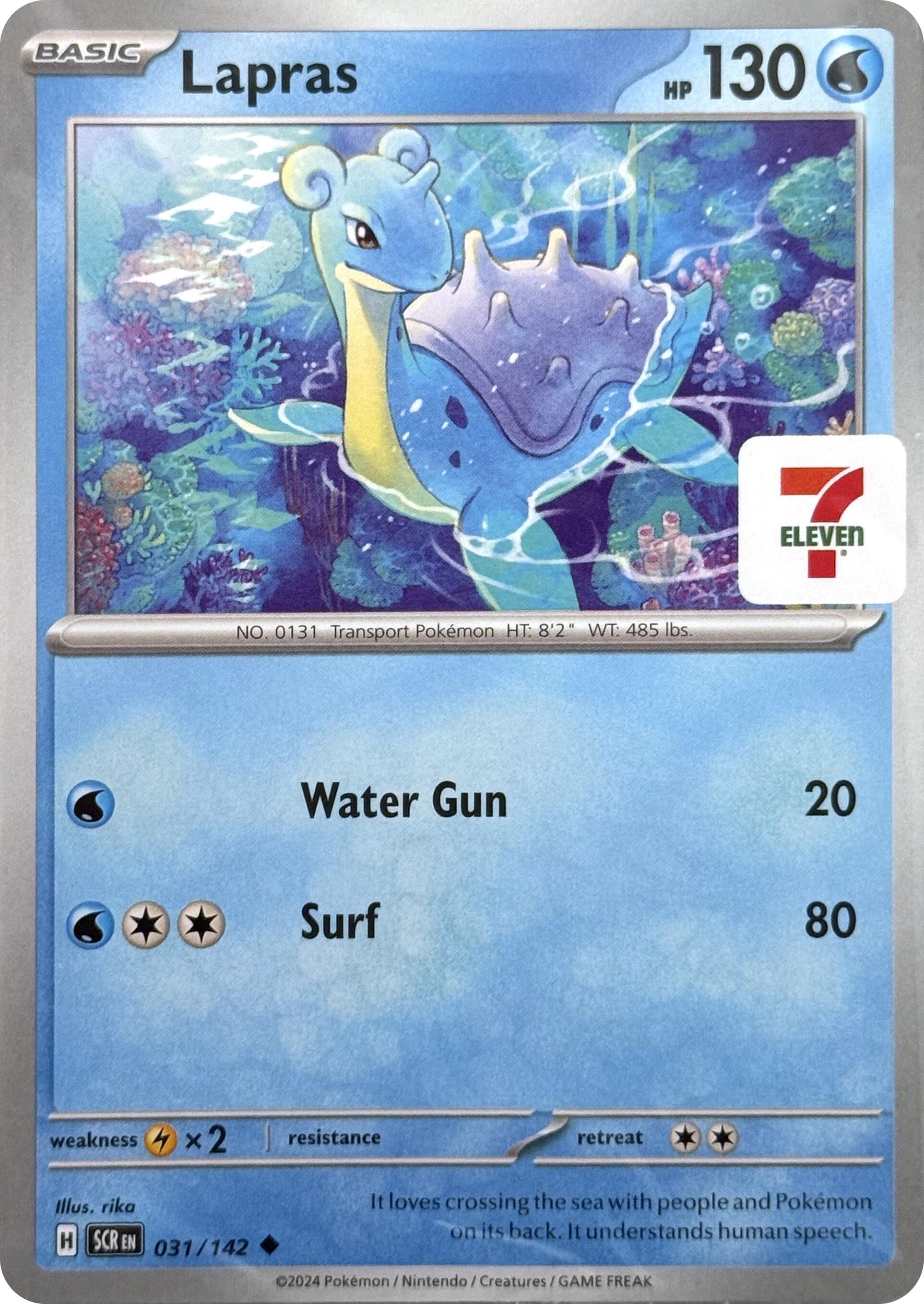 Lapras (031/142) (7-Eleven Promo) [Miscellaneous Cards] | Mindsight Gaming