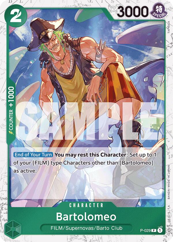 Bartolomeo (P-029) (Jolly Roger Foil) [Premium Booster -The Best-] | Mindsight Gaming