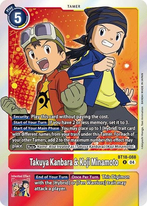 Takuya Kanbara & Koji Minamoto [BT18-088] [Release Special Booster 2.0] | Mindsight Gaming