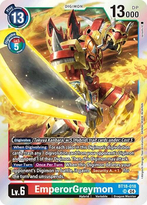 EmperorGreymon [BT18-018] [Release Special Booster 2.0] | Mindsight Gaming