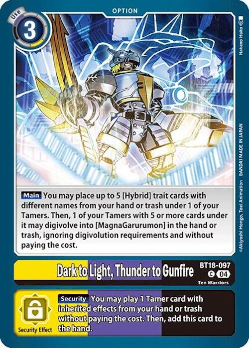 Dark to Light, Thunder to Gunfire [BT18-097] [Release Special Booster 2.0] | Mindsight Gaming