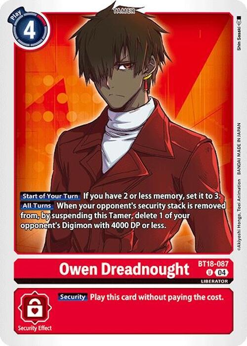 Owen Dreadnought [BT18-087] [Release Special Booster 2.0] | Mindsight Gaming