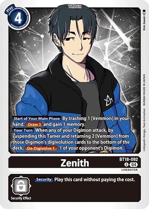 Zenith [BT18-092] [Release Special Booster 2.0] | Mindsight Gaming