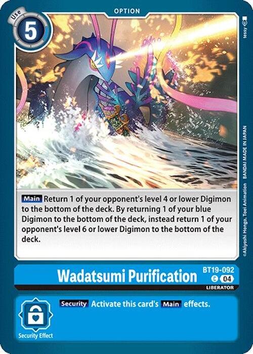 Wadatsumi Purification [BT19-092] [Release Special Booster 2.0] | Mindsight Gaming