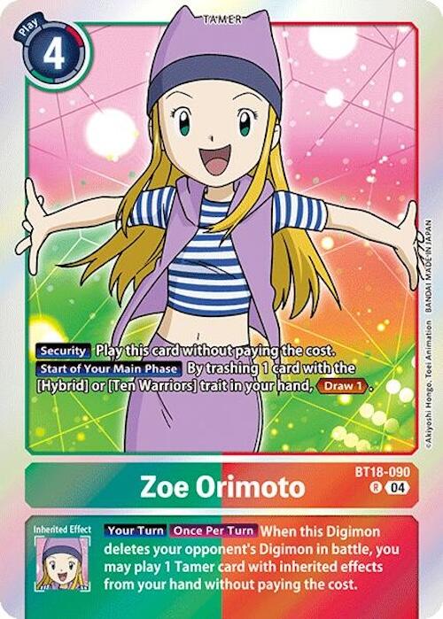 Zoe Orimoto [BT18-090] [Release Special Booster 2.0] | Mindsight Gaming