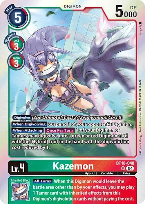 Kazemon [BT18-048] [Release Special Booster 2.0] | Mindsight Gaming