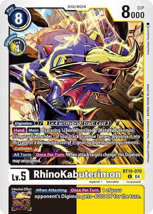 RhinoKabuterimon [BT18-070] [Release Special Booster 2.0] | Mindsight Gaming