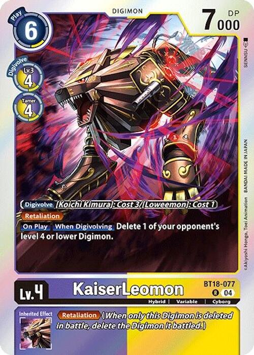 KaiserLeomon [BT18-077] [Release Special Booster 2.0] | Mindsight Gaming