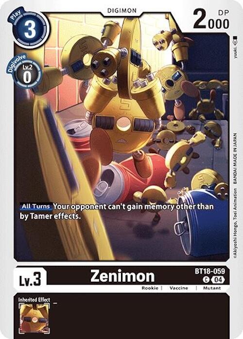 Zenimon [BT18-059] [Release Special Booster 2.0] | Mindsight Gaming