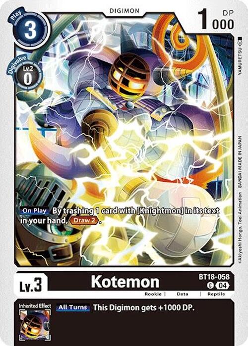 Kotemon [BT18-058] [Release Special Booster 2.0] | Mindsight Gaming