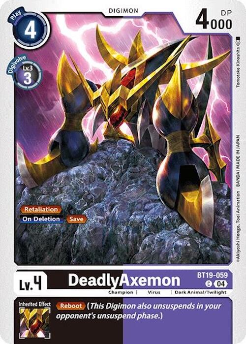 DeadlyAxemon [BT19-059] [Release Special Booster 2.0] | Mindsight Gaming