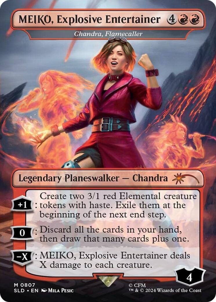 MEIKO, Explosive Entertainer - Chandra, Flamecaller [Secret Lair Drop Series] | Mindsight Gaming