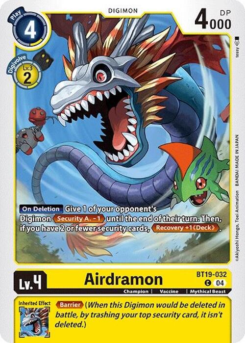 Airdramon [BT19-032] [Release Special Booster 2.0] | Mindsight Gaming