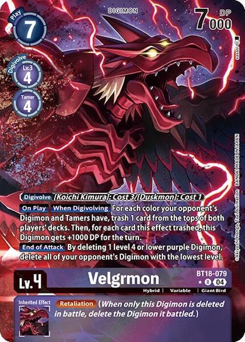 Velgrmon [BT18-079] (Alternate Art) [Release Special Booster 2.0] | Mindsight Gaming