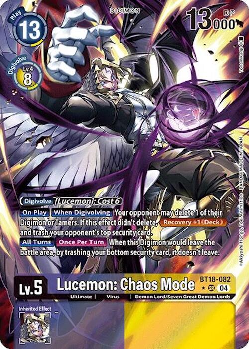 Lucemon: Chaos Mode [BT18-082] (Alternate Art) [Release Special Booster 2.0] | Mindsight Gaming