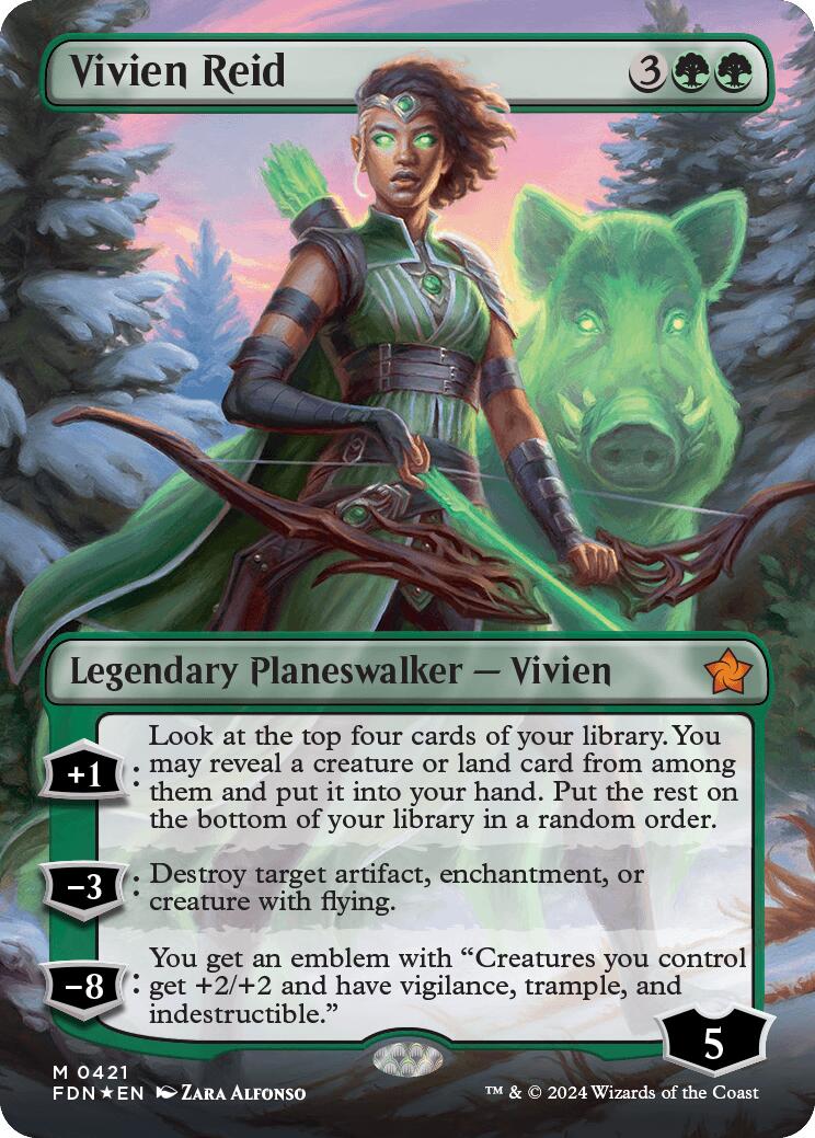 Vivien Reid (Borderless) (Mana Foil) [Foundations] | Mindsight Gaming