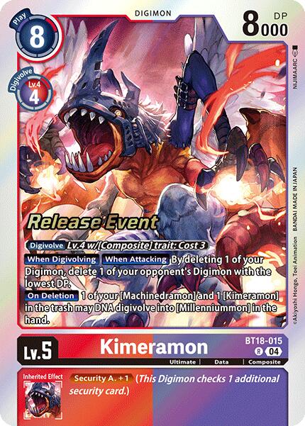 Kimeramon [BT18-015] [Release Special Booster 2.0 Pre-Release Cards] | Mindsight Gaming