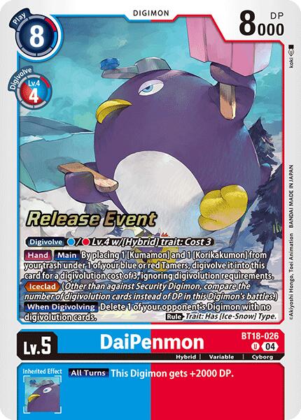 DaiPenmon [BT18-026] [Release Special Booster 2.0 Pre-Release Cards] | Mindsight Gaming