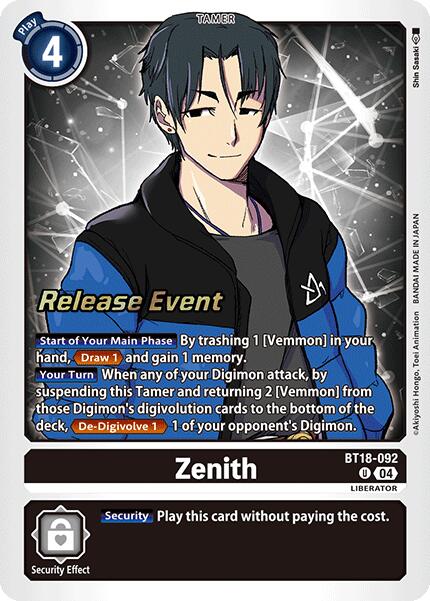 Zenith [BT18-092] [Release Special Booster 2.0 Pre-Release Cards] | Mindsight Gaming