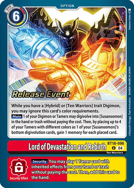 Lord of Devastation and Rebirth [BT18-096] [Release Special Booster 2.0 Pre-Release Cards] | Mindsight Gaming