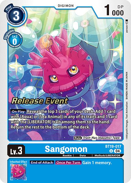 Sangomon [BT19-017] [Release Special Booster 2.0 Pre-Release Cards] | Mindsight Gaming