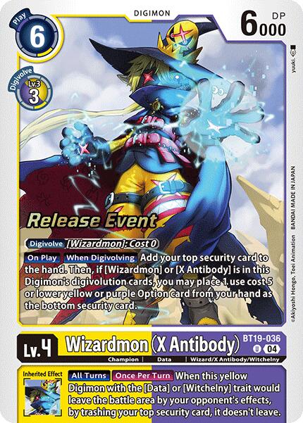 Wizardmon [BT19-036] (X Antibody) [Release Special Booster 2.0 Pre-Release Cards] | Mindsight Gaming