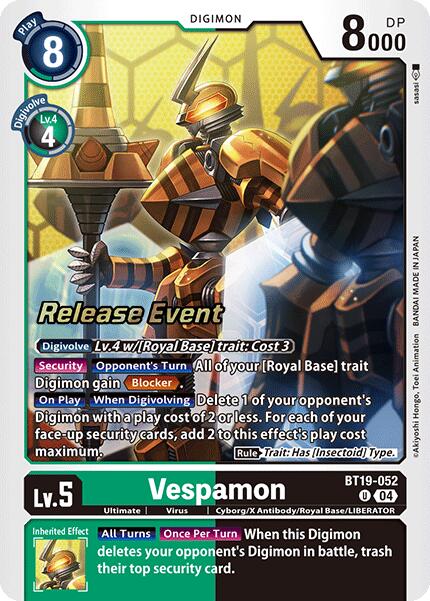 Vespamon [BT19-052] [Release Special Booster 2.0 Pre-Release Cards] | Mindsight Gaming