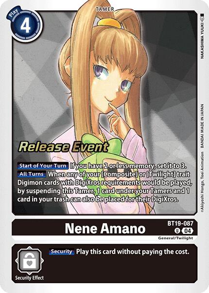 Nene Amano [BT19-087] [Release Special Booster 2.0 Pre-Release Cards] | Mindsight Gaming