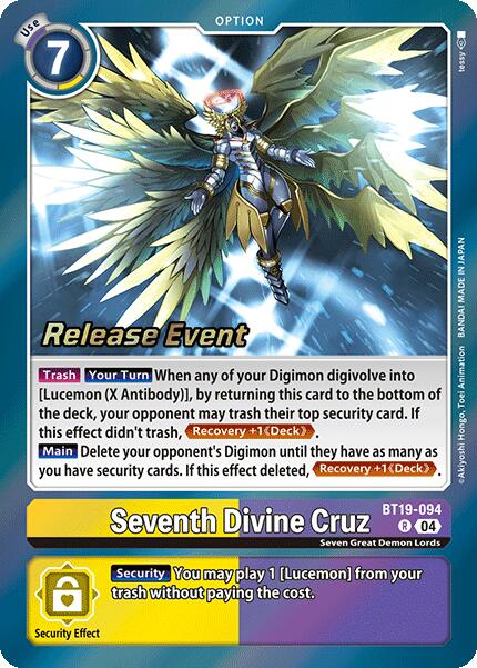 Seventh Divine Cruz [BT19-094] [Release Special Booster 2.0 Pre-Release Cards] | Mindsight Gaming