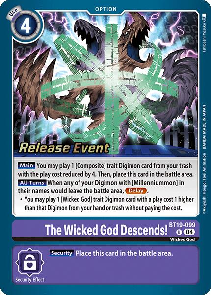 The Wicked God Descends! [BT19-099] [Release Special Booster 2.0 Pre-Release Cards] | Mindsight Gaming