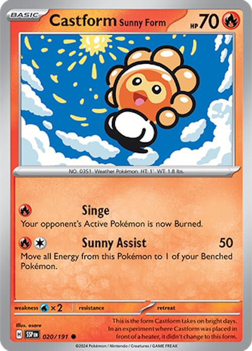 Castform Sunny Form (020/191) [Scarlet & Violet: Surging Sparks] | Mindsight Gaming