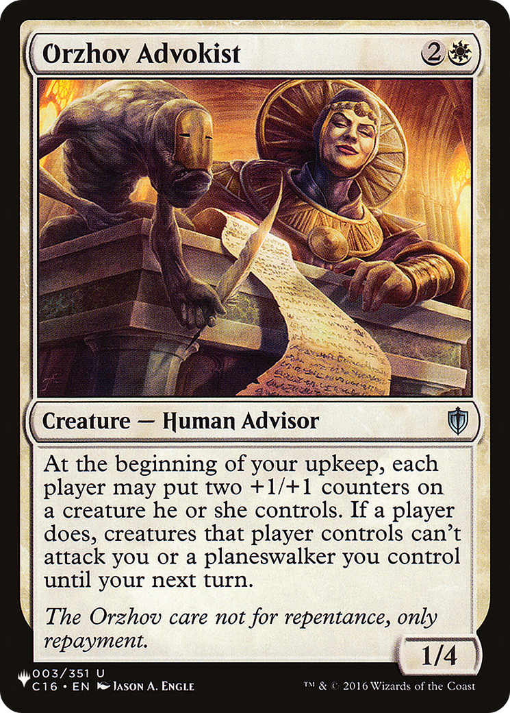 Orzhov Advokist [The List] | Mindsight Gaming