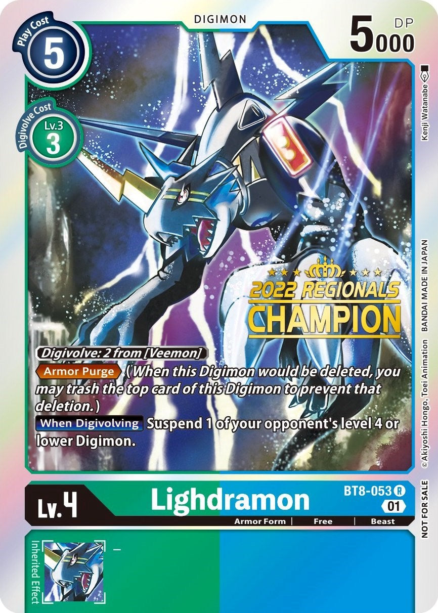 Lighdramon [BT8-053] (2022 Championship Offline Regional) (Online Champion) [New Awakening Promos] | Mindsight Gaming