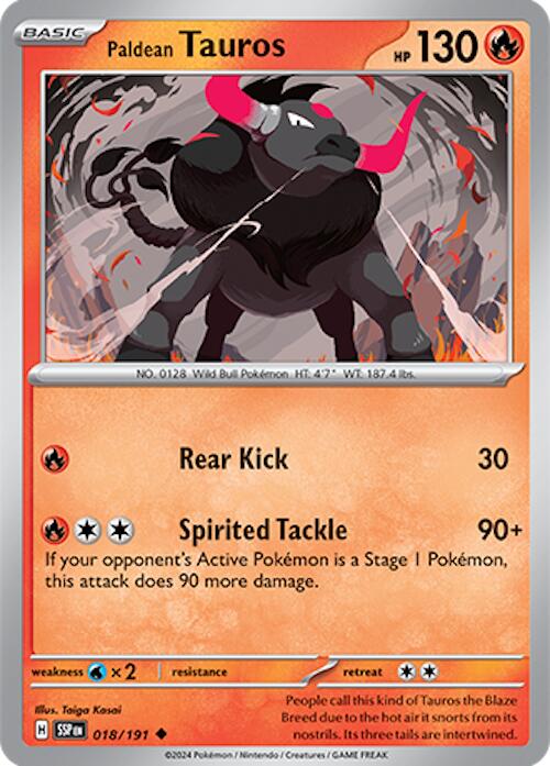 Paldean Tauros (018/191) [Scarlet & Violet: Surging Sparks] | Mindsight Gaming