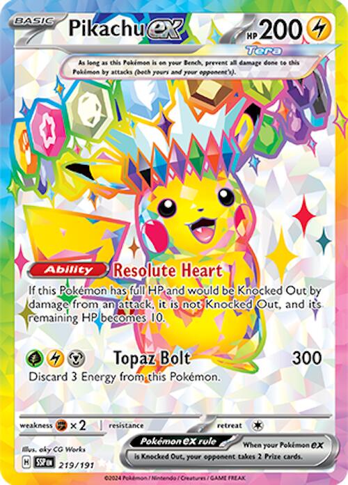 Pikachu ex (219/191) [Scarlet & Violet: Surging Sparks] | Mindsight Gaming