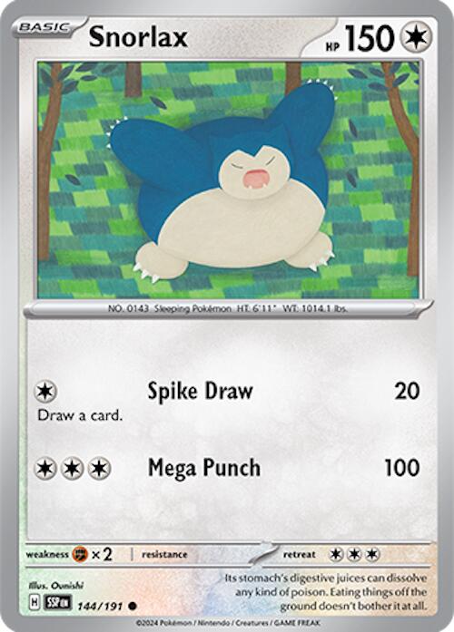 Snorlax (144/191) [Scarlet & Violet: Surging Sparks] | Mindsight Gaming