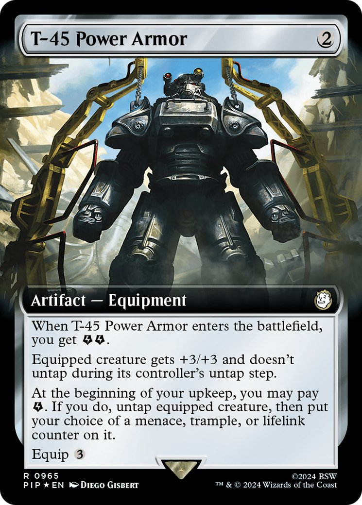 T-45 Power Armor (Extended Art) (Surge Foil) [Fallout] | Mindsight Gaming