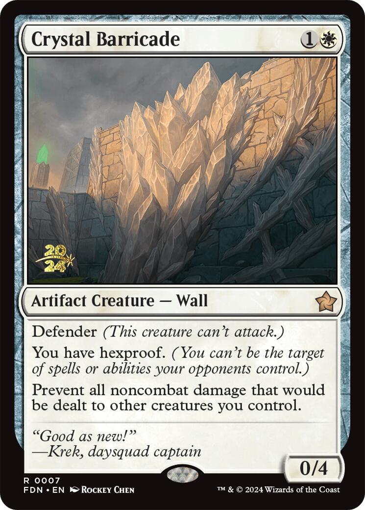 Crystal Barricade [Foundations Prerelease Promos] | Mindsight Gaming