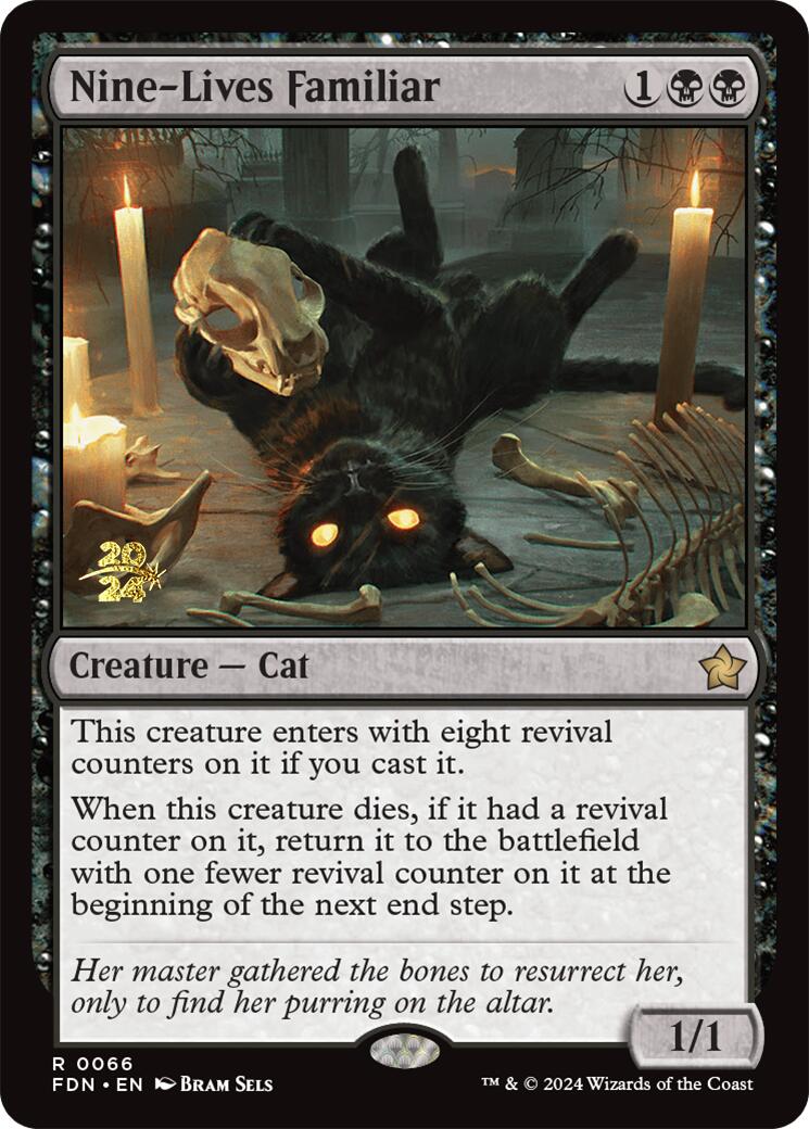 Nine-Lives Familiar [Foundations Prerelease Promos] | Mindsight Gaming