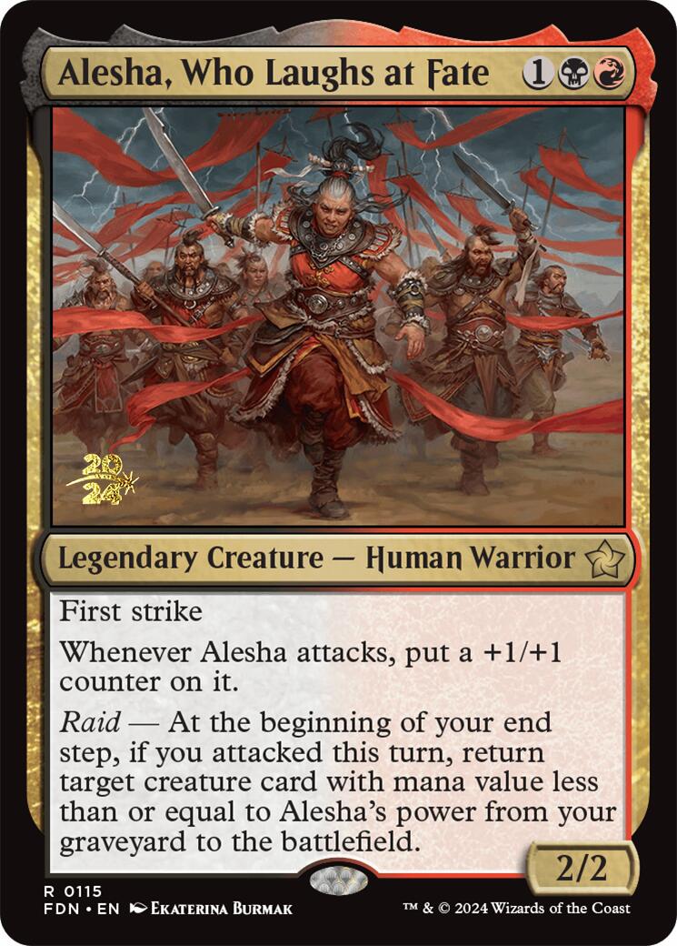 Alesha, Who Laughs at Fate [Foundations Prerelease Promos] | Mindsight Gaming