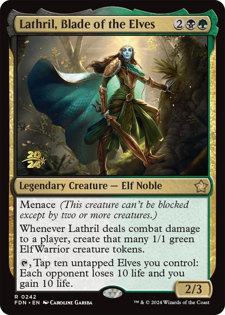 Lathril, Blade of the Elves [Foundations Prerelease Promos] | Mindsight Gaming