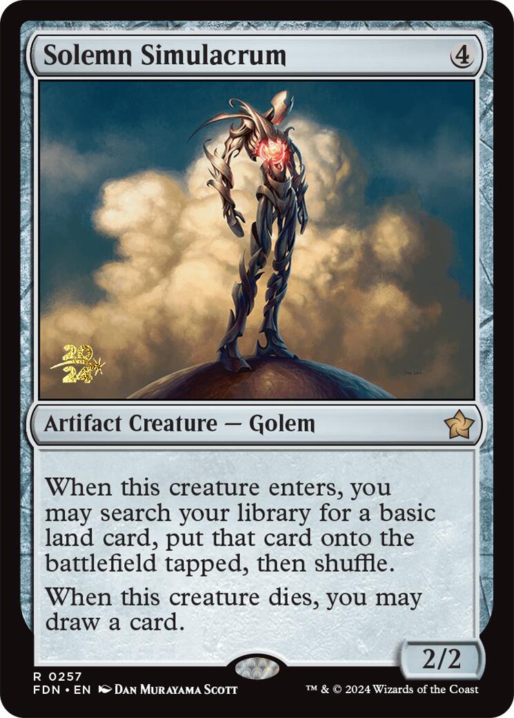 Solemn Simulacrum [Foundations Prerelease Promos] | Mindsight Gaming