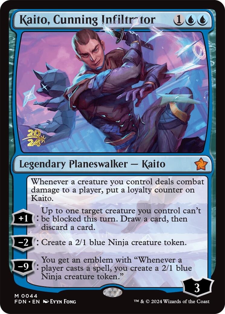 Kaito, Cunning Infiltrator [Foundations Prerelease Promos] | Mindsight Gaming