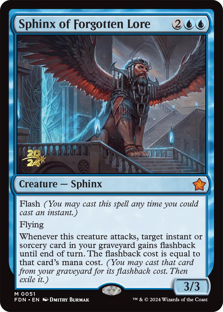 Sphinx of Forgotten Lore [Foundations Prerelease Promos] | Mindsight Gaming