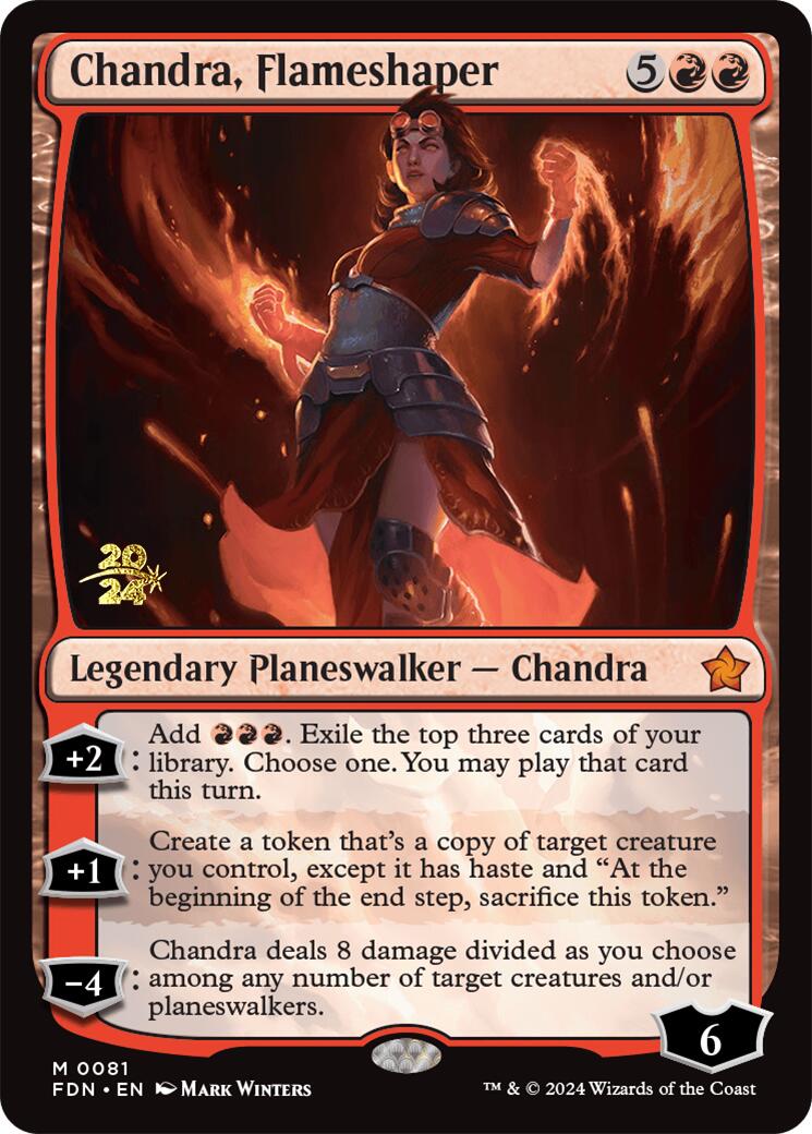 Chandra, Flameshaper [Foundations Prerelease Promos] | Mindsight Gaming