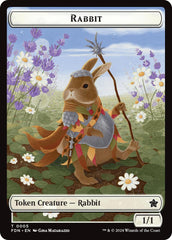 Rabbit // Soldier Double-Sided Token [Foundations Tokens] | Mindsight Gaming