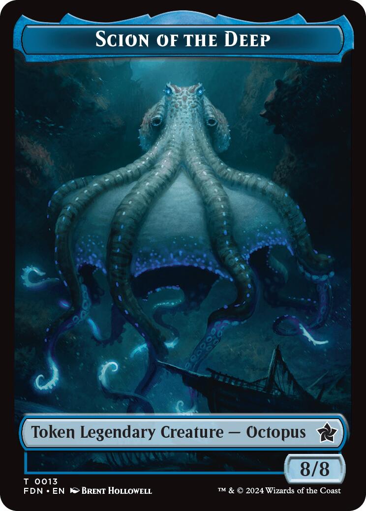 Scion of the Deep // Koma's Coil Doubled-Sided Token [Foundations Tokens] | Mindsight Gaming